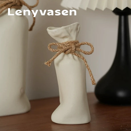 LENYVASEN Elias Irregular Fold Ceramic Vase from LENYVASEN