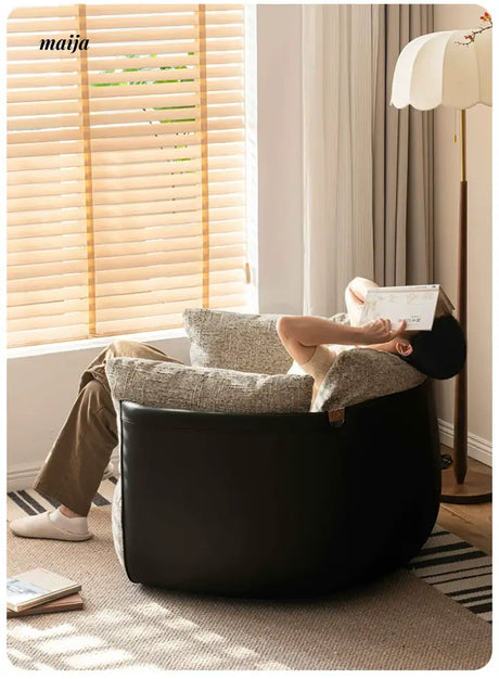 SMALL HIBISCUS Cotton Linen Recliner Nordic Style from SMALL HIBISCUS