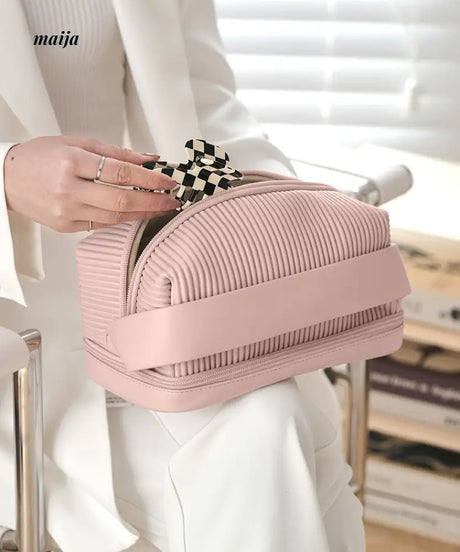 Ribbed Travel Cosmetic Bag from maija