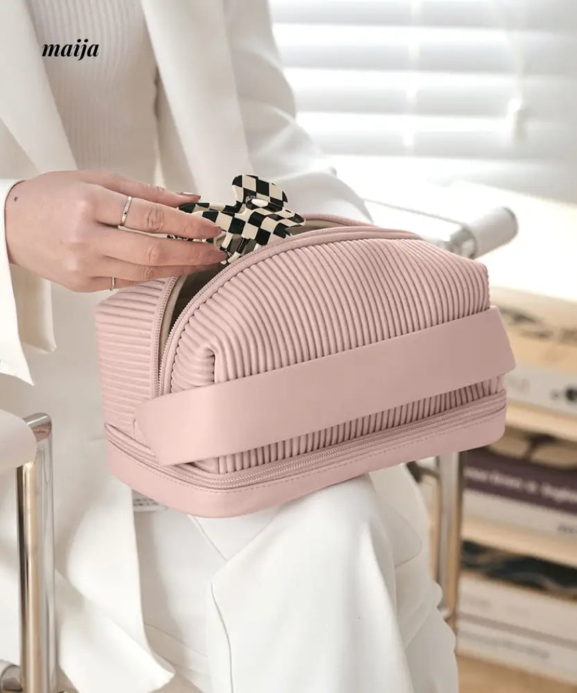 Ribbed Travel Cosmetic Bag from maija