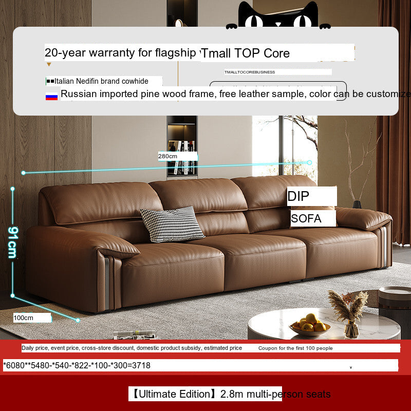 DIPU Kody Modern Retro Leather Sofa from DIPU