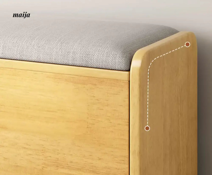 Huffman Solid Wood Shoe-Changing Stool from maija