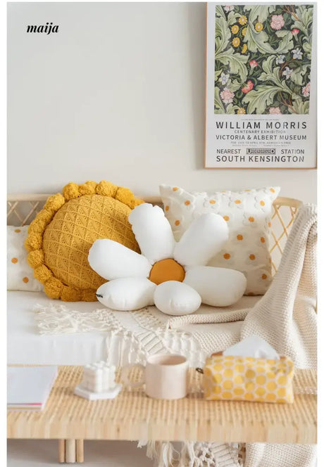 MISTYWOOD Daisy Sunflower Decorative Pillow from MISTYWOOD