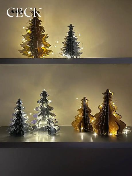 CLICK 3D Christmas Tree Origami Table Decor Stand Prop from CLICK