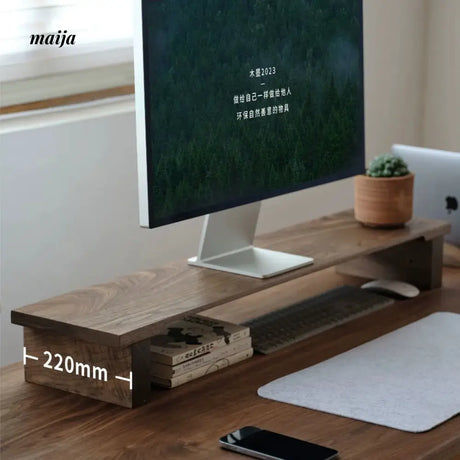 MUMO Clara Solid Wood Desktop Storage Riser from MUMO