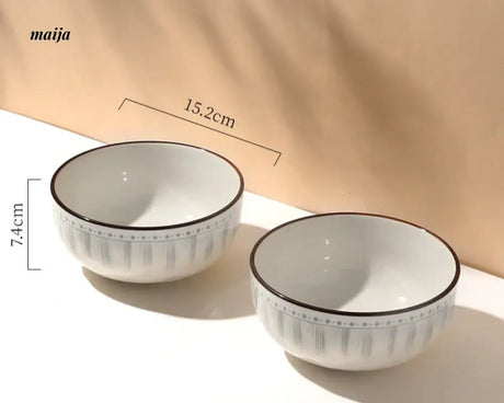 MOSE Blue Line Japanese Soup Bowl from MOSE