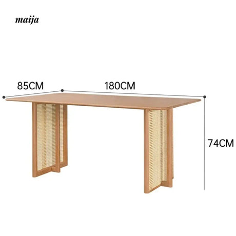 SLIGHTLYCOOL Mattie Rattan Dining Table from maija