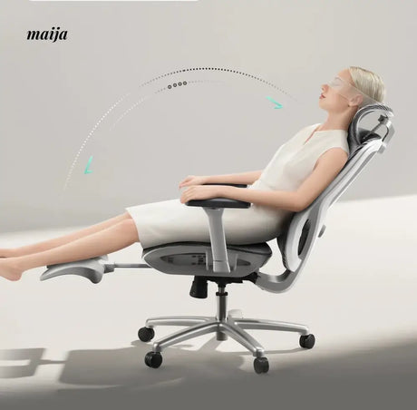 Black and White P7 Ergonomic Office Chair from Hbada