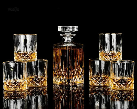 Glacial Whiskey Decanter and Glass Set from KEYHUAN