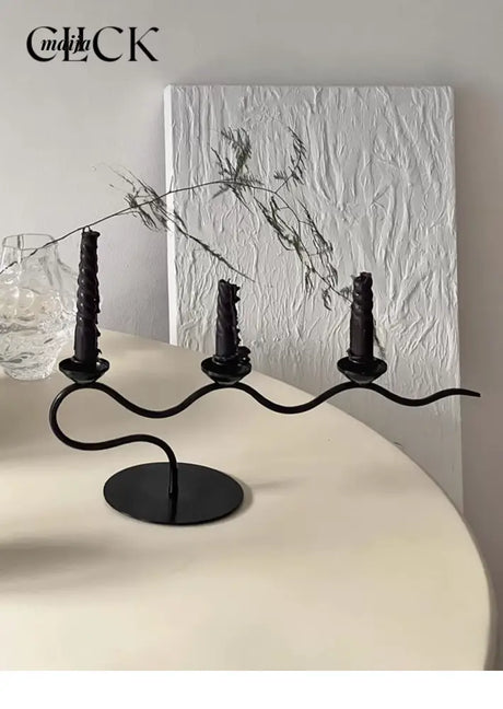 CLICK Retro Candlestick Iron Decor for Homestays from CLICK