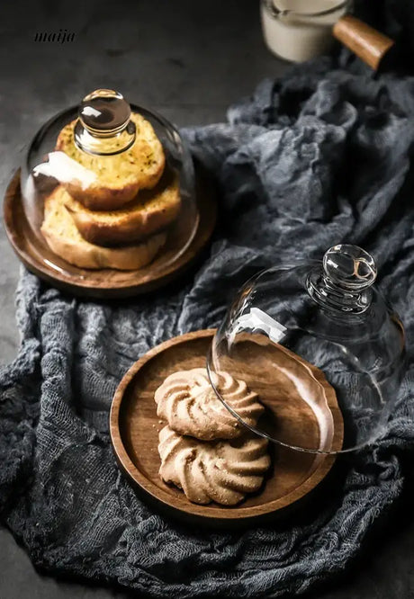 Mini Dessert Tray with Glass Lid from Zodian