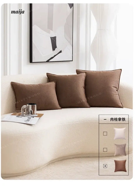 MISTYWOOD Suede Pillow with Solid Color Design from MISTYWOOD