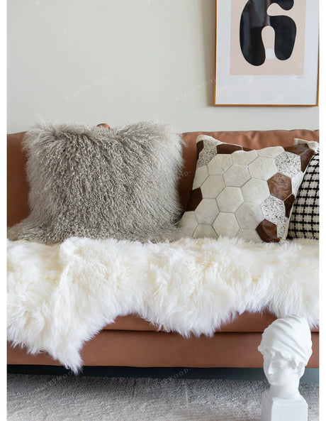 MISTYWOOD Leather Scandinavian Sofa Pillow from MISTYWOOD
