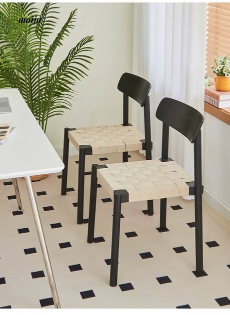 MIKA Wabi-Sabi Solid Wood Rope Chair from MIKA