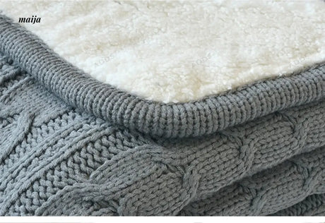 Cable Knit Double Layer Blanket from maija