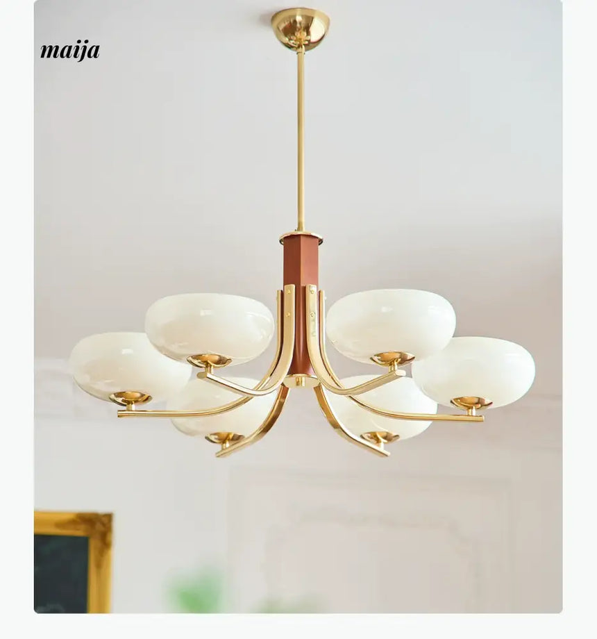NANCY Solid Wood All-Copper Cream Wind Bedroom Lamp from NANCY