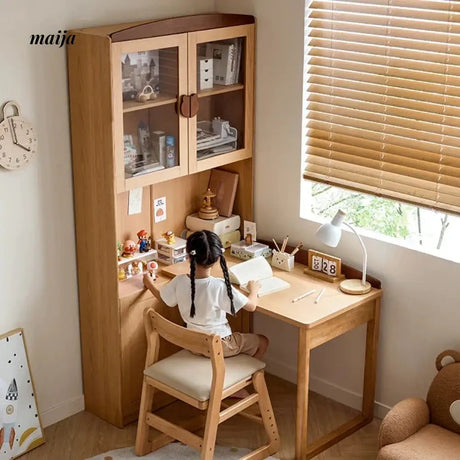 LINSYKIDS Brown Bear Wooden Study Desk and Cabinet from LINSY KIDS