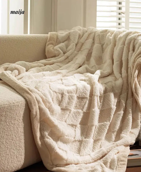 Diamond Pattern Double Layer Blanket from Shui Yang
