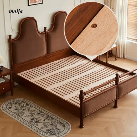 DOSMARS Hugo French Solid Wood Double Bed from DOSMARS