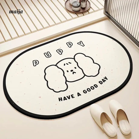 Oval Puppy Bath Mat from maija