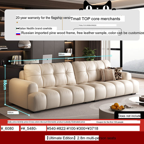 DIPU Nova Cream Cowhide Sofa from DIPU