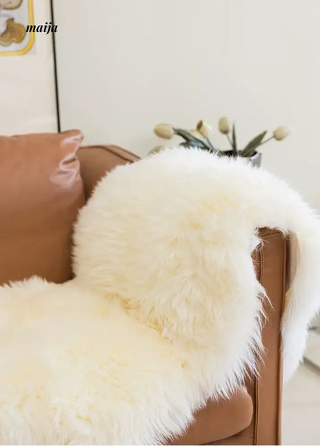 MISTYWOOD Modern White Plush Seat Pillow from MISTYWOOD
