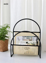 Retro Cherry Wood Magazine Rack from maija