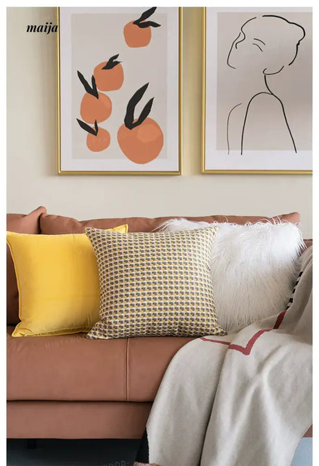 MISTYWOOD Orange Rectangular Sofa Pillow from MISTYWOOD