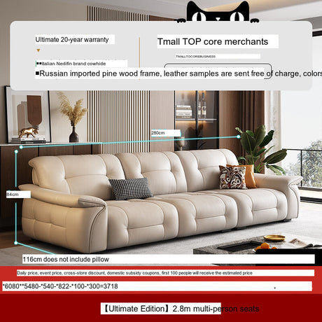 DIPU Nikolaj Cream Cowhide Sofa from DIPU