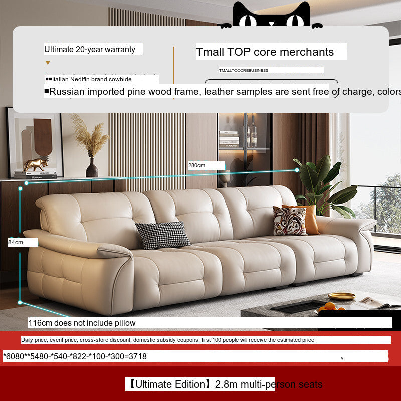 DIPU Nikolaj Cream Cowhide Sofa from DIPU
