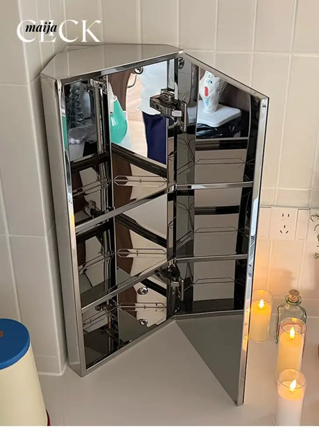 CLICK Frameless Mirror Corner Cabinet Wall Decor from CLICK