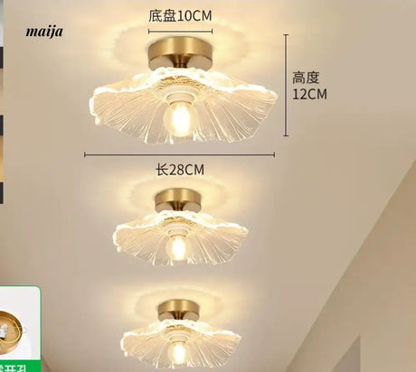 GVG Lotus Leaf Crystal Ceiling Light from GVG