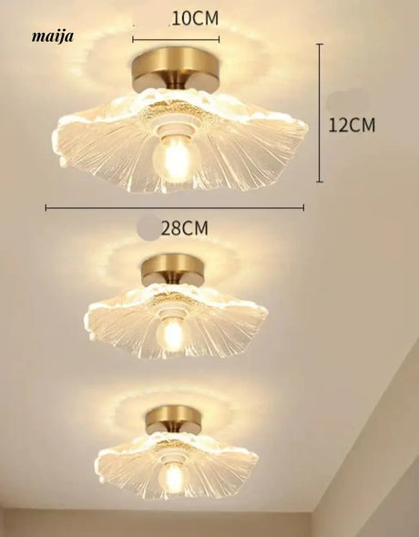GVG Lotus Leaf Crystal Ceiling Light from GVG