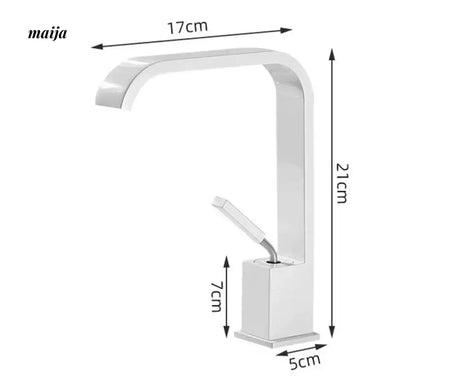 Monochrome European Waterfall Copper Faucet from Kaiyashi