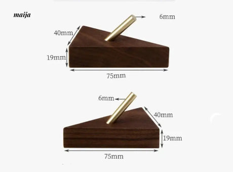NHSJ Walnut Triangle Wall Hook from NHSJ