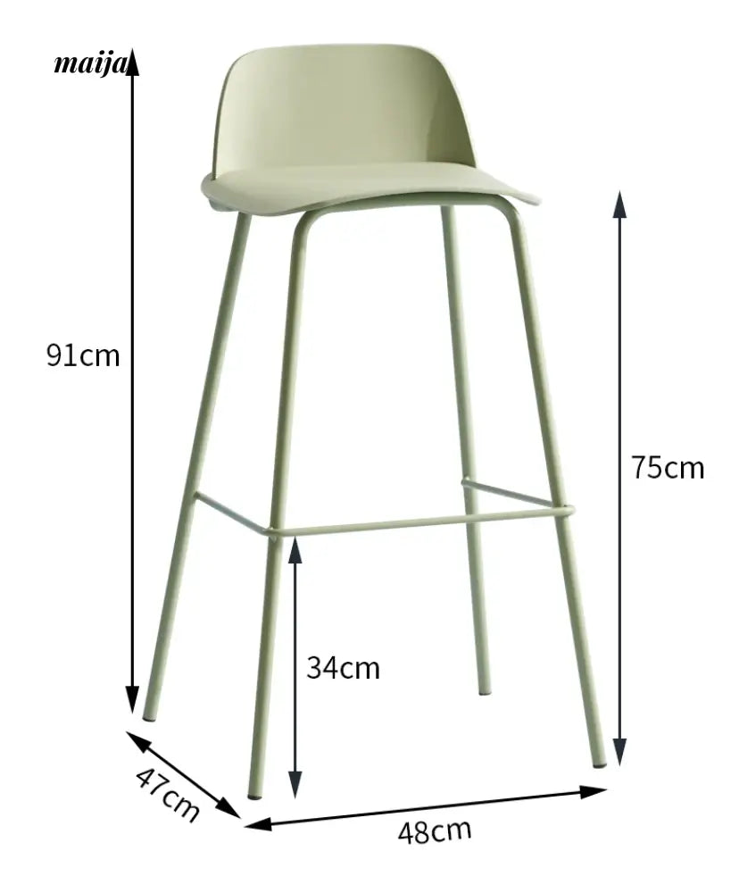 (Set of 2) Evie Pastel Bar Stool from maija