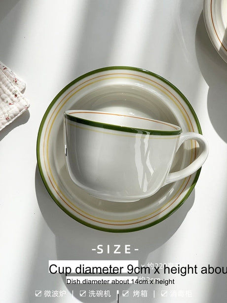 YASUKI Minja Retro Striped Ceramic Soup Bowl from YASUKI