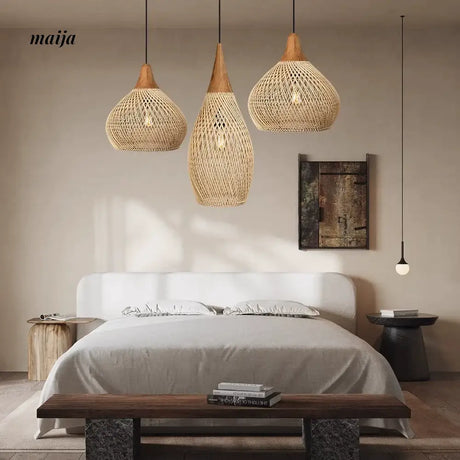 ZHONGSHAN Zen Rattan Chandelier for Restaurant from ZHONGSHAN