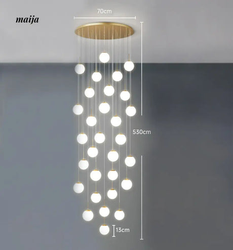 Round Staircase Chandelier from maija