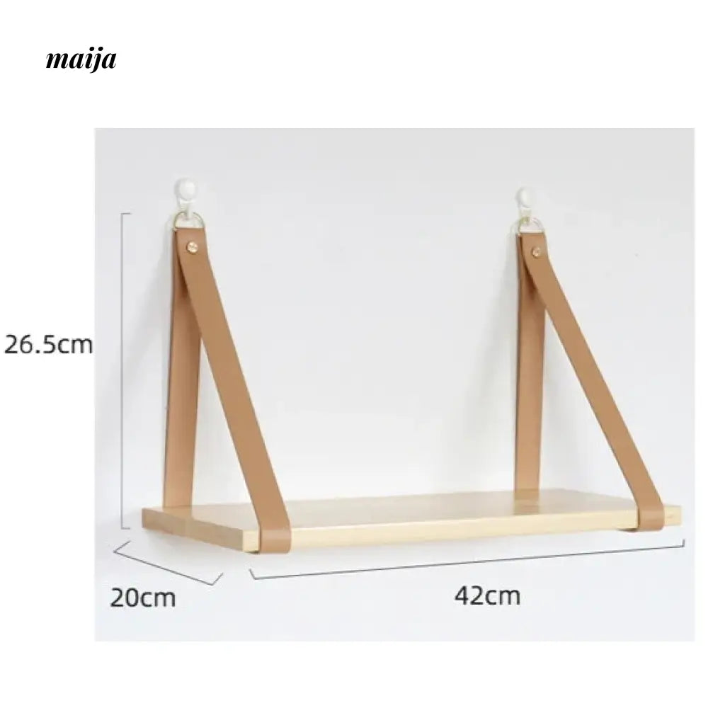 WULIHOME Solid Wood One-Line Shelf Rack with Desktop Storage
