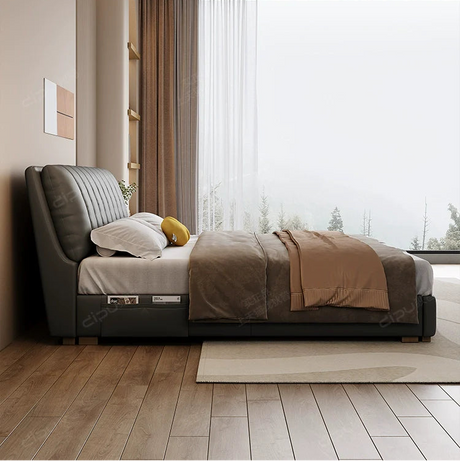 DIPU Ivy Minimalist Russian Pine Leather Sofa from DIPU