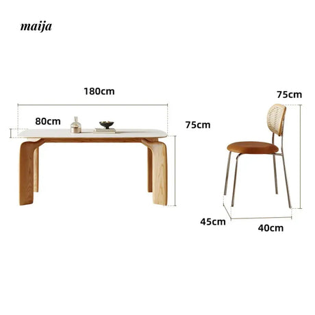 DOSMARS Ella Creamy Elephant Leg Dining Table from DOSMARS