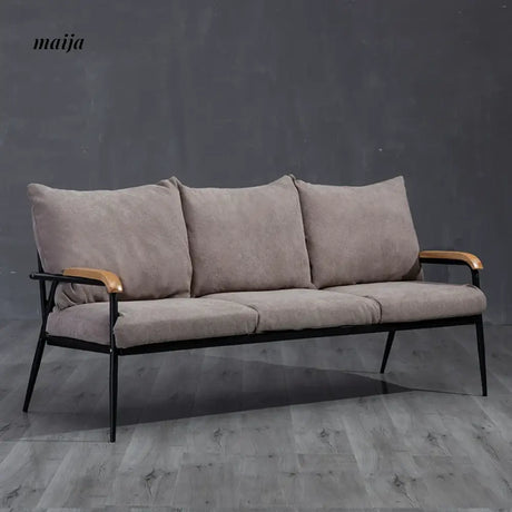 ANJI CHENJI Scandinavian Natural Wood Double Sofa from ANJI CHENJI