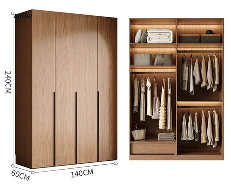MEIHOUSE Antique Style Walnut Bedroom Large Wardrobe Cabinet from MEIHOUSE