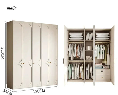 MEIHOUSE French Pine Board Wardrobe Bedroom Finished Large Cabinet from MEIHOUSE