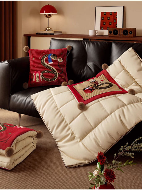 VANT Esmeralda Luxurious Velvet Travel Pillow Blanket from VANT