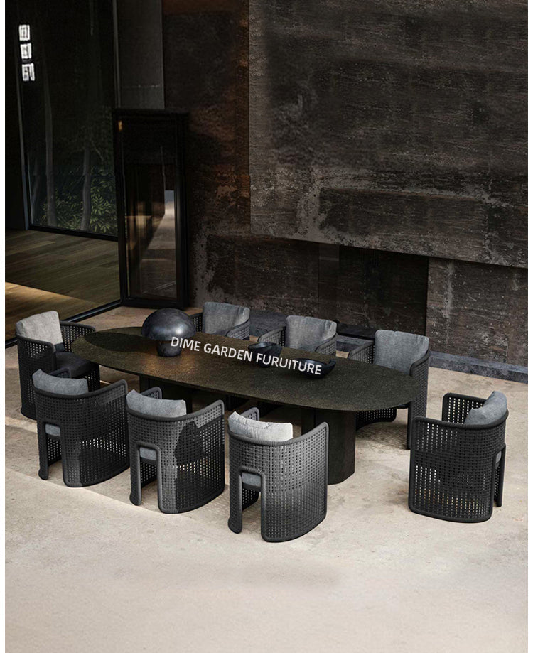 DIME GARDEN Viridian Sleek Luxury Outdoor Dining Set from DIME GARDEN