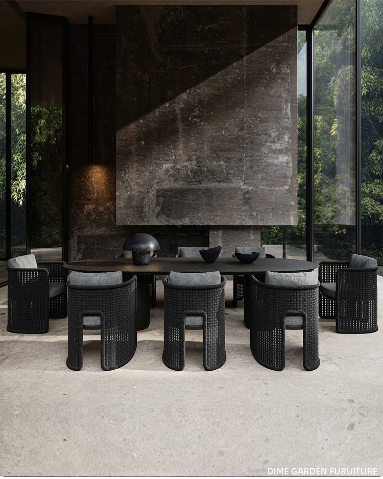 DIME GARDEN Viridian Sleek Luxury Outdoor Dining Set from DIME GARDEN