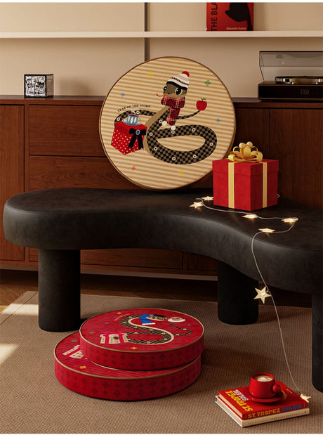 VANT Esmeralda Cozy Red Round Cushion from VANT