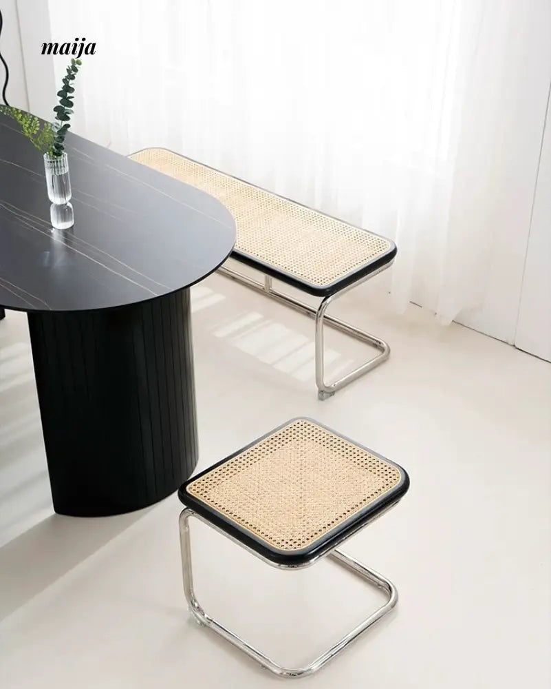 LOWERLEFT Rattan Shoe Stool from Lower Left